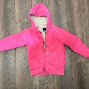 Girls Pink Carhartt Jacket Size 7/8